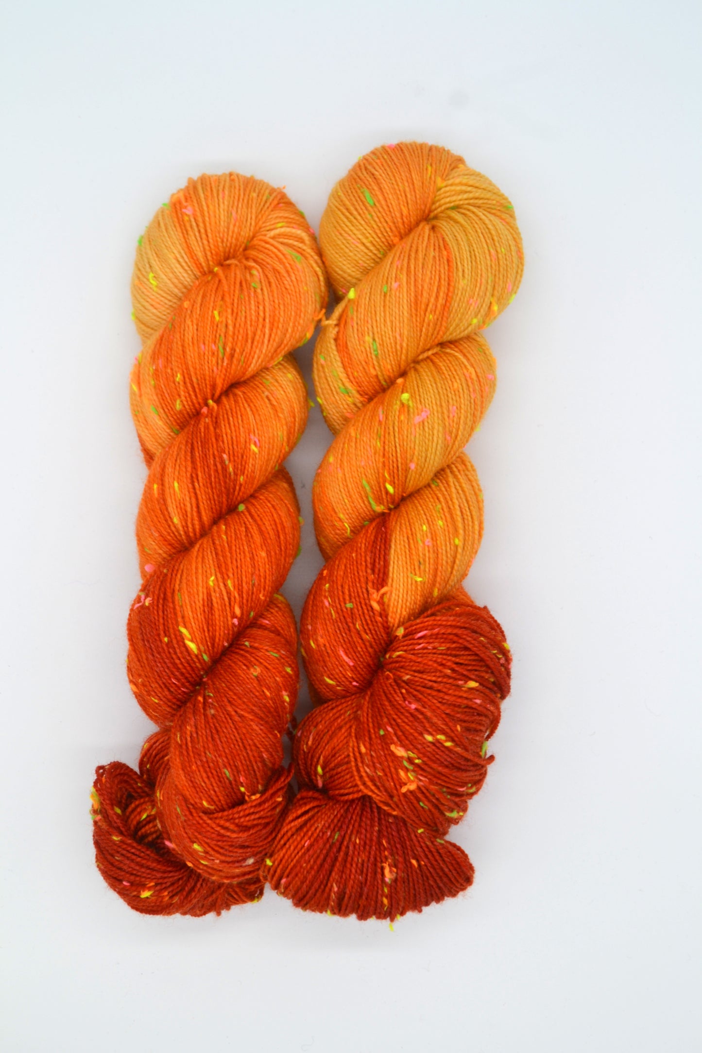 100g 4ply Neon Neps Blood Orange Hand-dyed Yarn