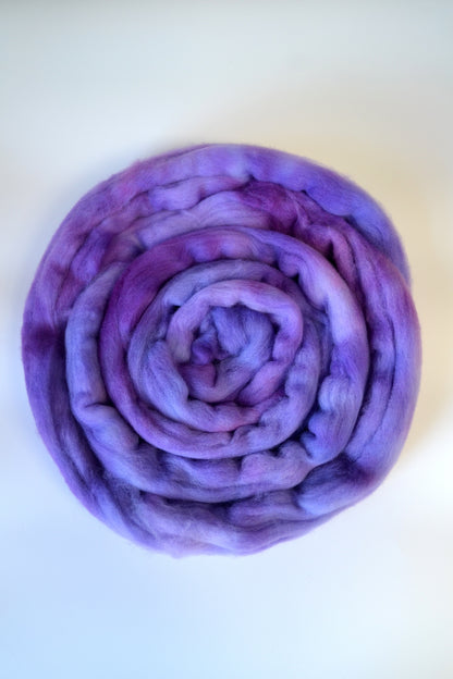 Polwarth - Orchid 100g Hand-dyed Fibre