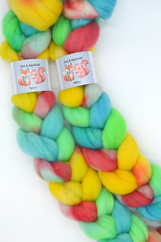 Cormo - Colour Wheel 100g Hand-dyed Fibre