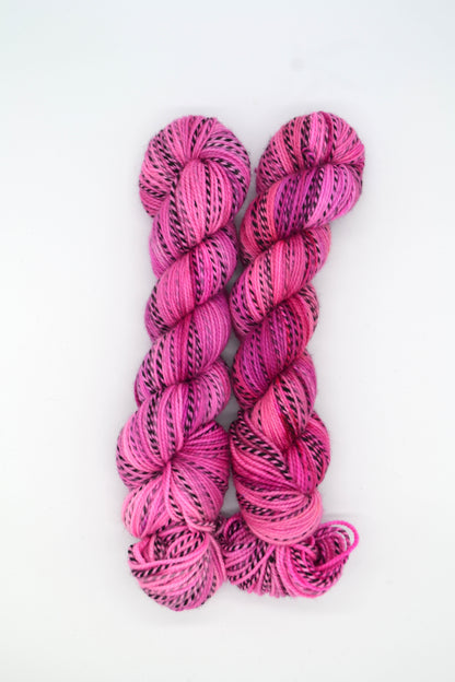 100g DK Zebra Pink Orchid Hand-dyed Yarn