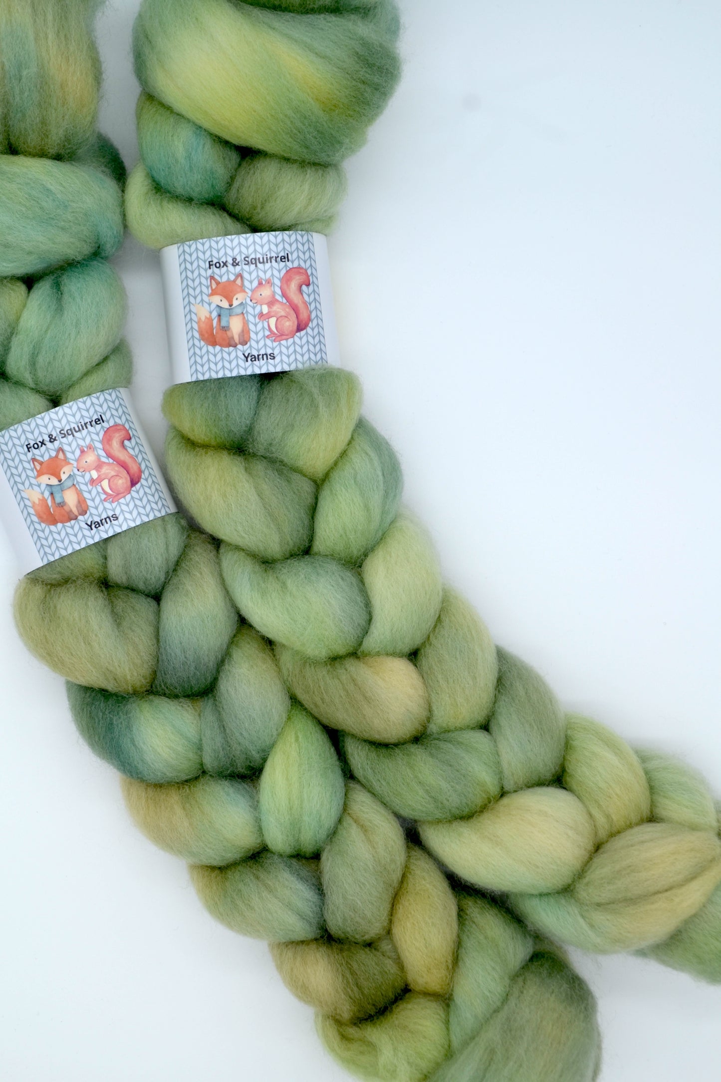 Corriedale - Smashed Avocado 100g Hand-dyed Fibre