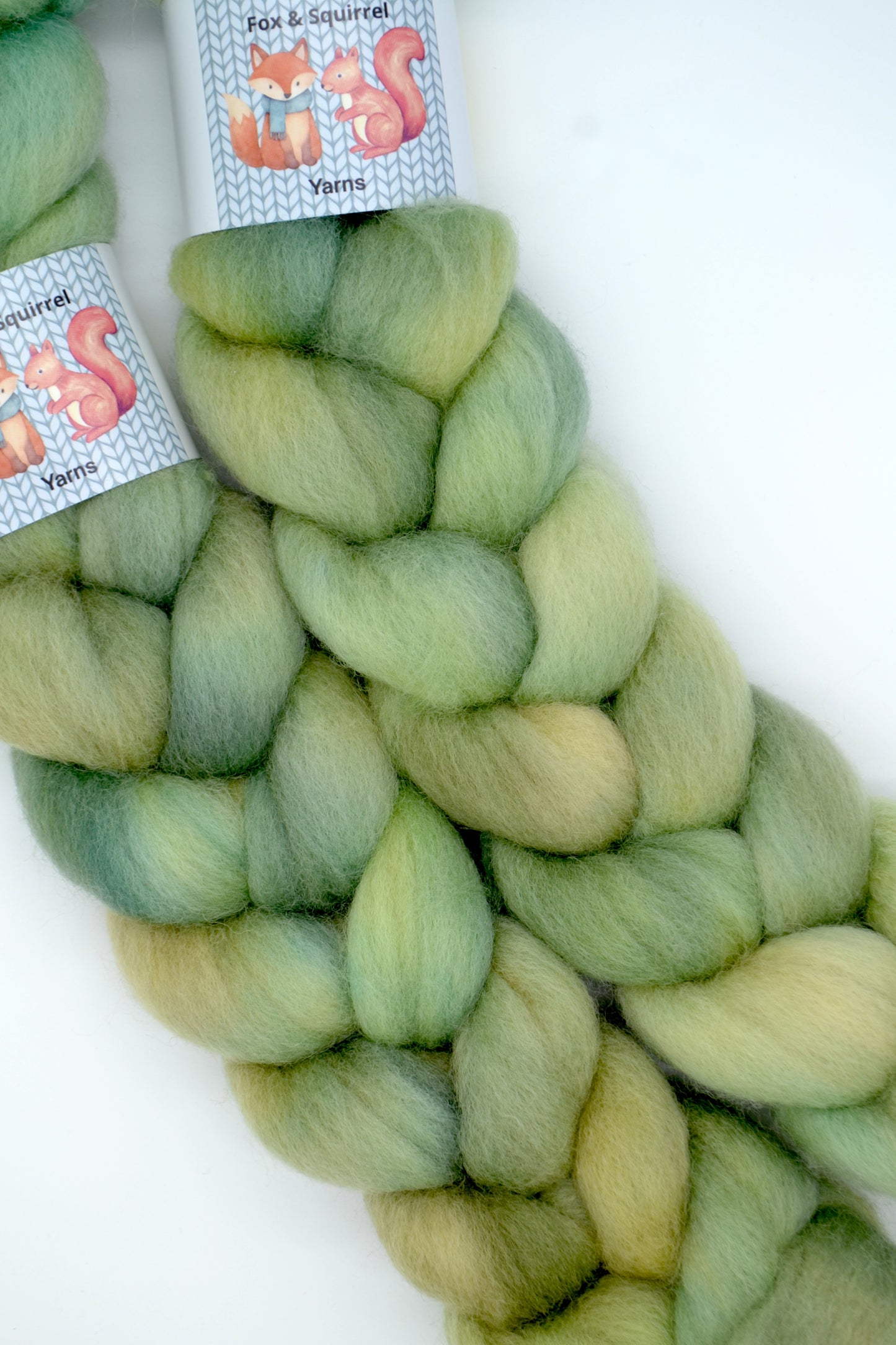 Corriedale - Smashed Avocado 100g Hand-dyed Fibre