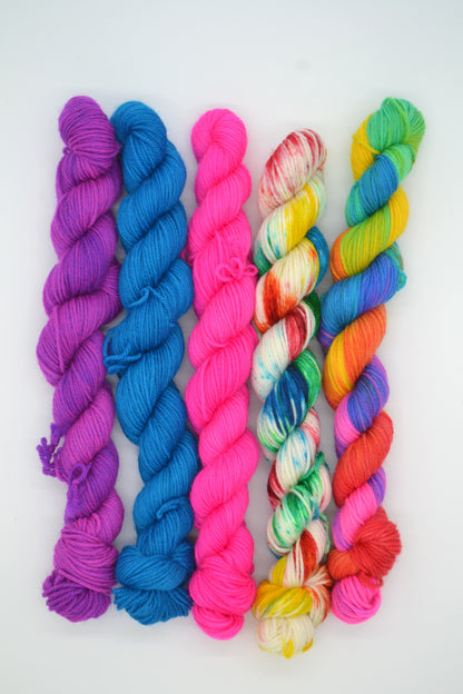 20g Sock - Cool Rainbow Mini Skein Set