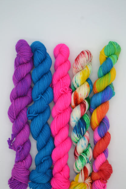 20g Sock - Cool Rainbow Mini Skein Set
