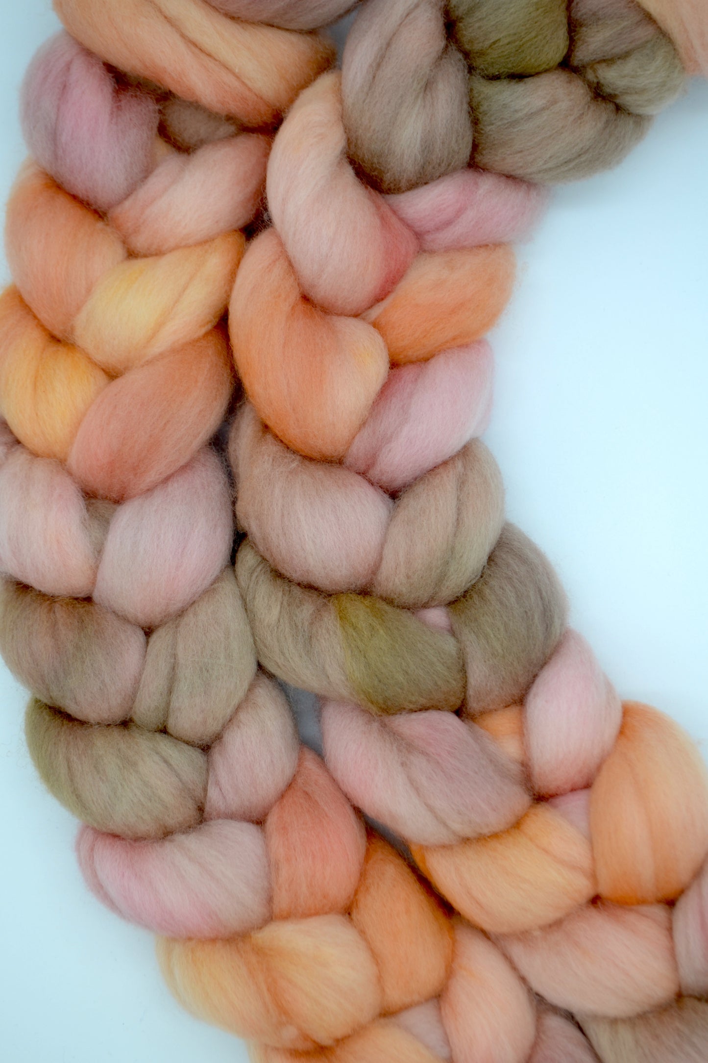 Polwarth - Fuzzy Peach 100g Hand-dyed Fibre