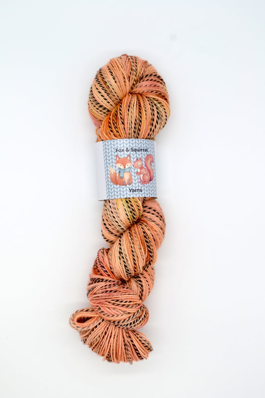 100g Sock Zebra Nectarine Hand-dyed Yarn