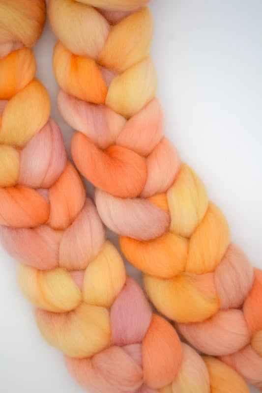 Corriedale - Dappled Sunlight 100g Hand-dyed Fibre