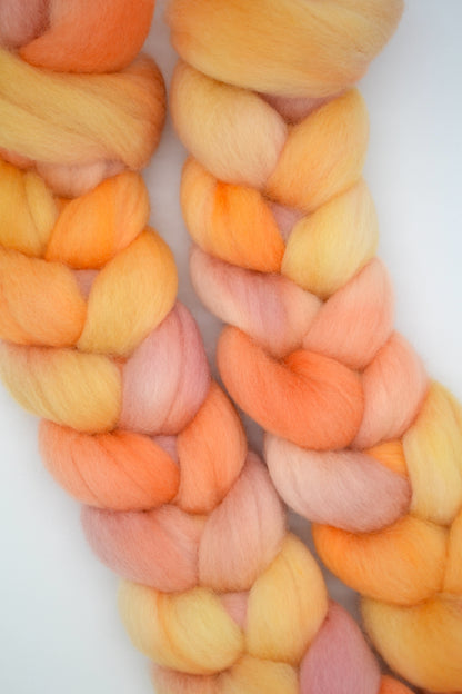 Corriedale - Dappled Sunlight 100g Hand-dyed Fibre