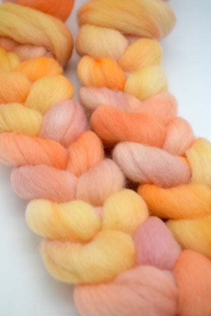 Corriedale - Dappled Sunlight 100g Hand-dyed Fibre