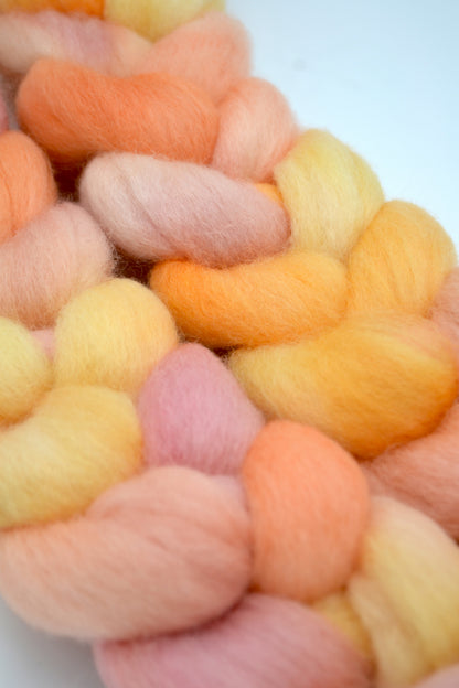 Corriedale - Dappled Sunlight 100g Hand-dyed Fibre
