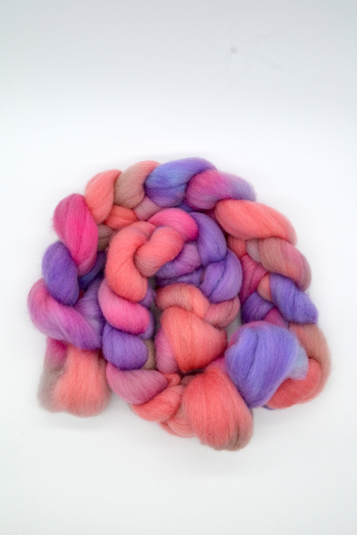 Corriedale - Pink Sorbet 100g Hand-dyed Fibre