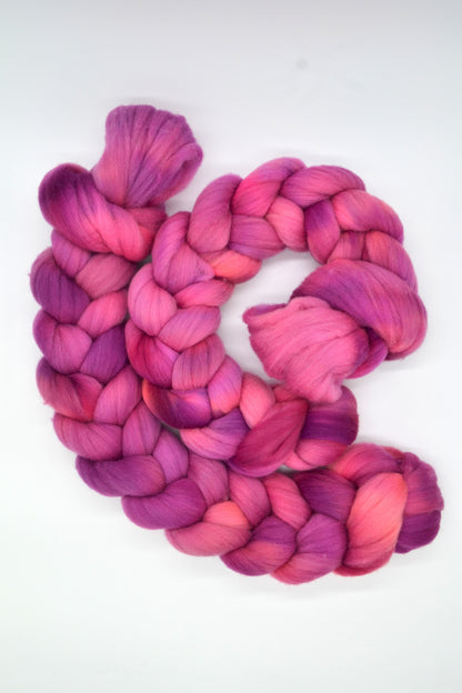 Rambouillet - Plum Tree 100g Hand-dyed Fibre