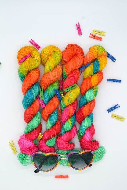 50g Sock Summer Rainbow Hand-dyed Yarn