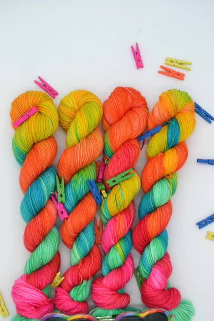 50g Sock Summer Rainbow Hand-dyed Yarn