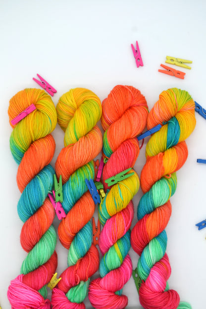 50g Sock Summer Rainbow Hand-dyed Yarn
