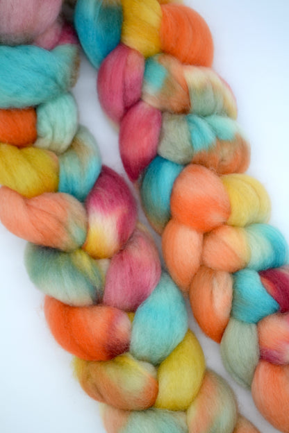BFL - Flower Power 100g Hand-dyed Fibre