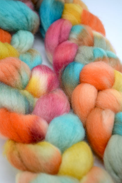 BFL - Flower Power 100g Hand-dyed Fibre