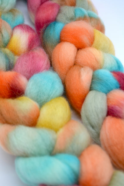 BFL - Flower Power 100g Hand-dyed Fibre