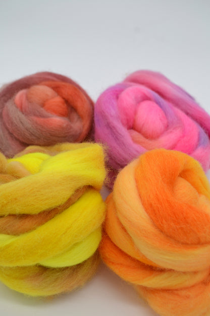 Corriedale - 200g Hand-dyed Fibre Pack