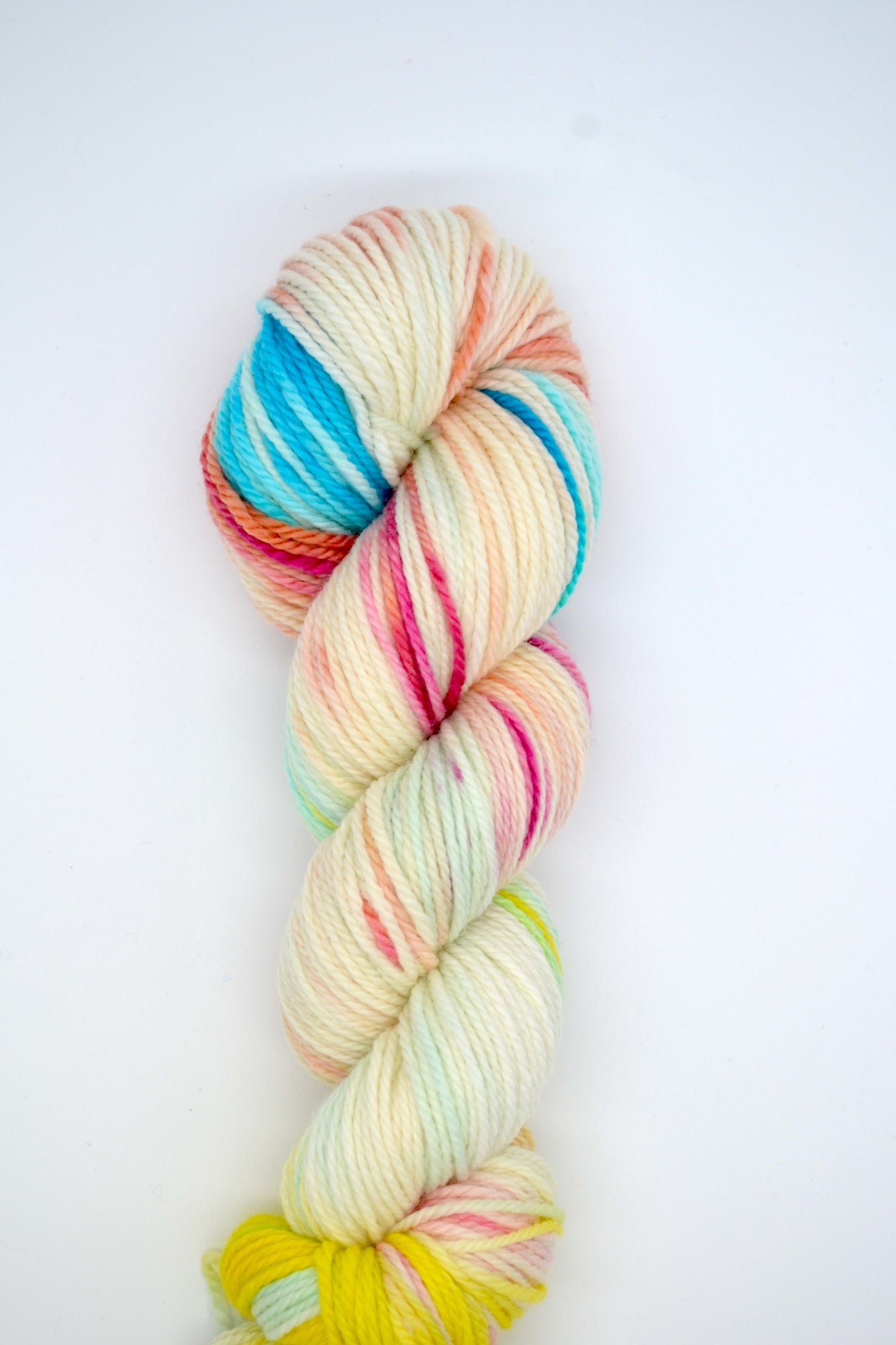 100g Aran Soft Rainbow Hand-dyed Yarn