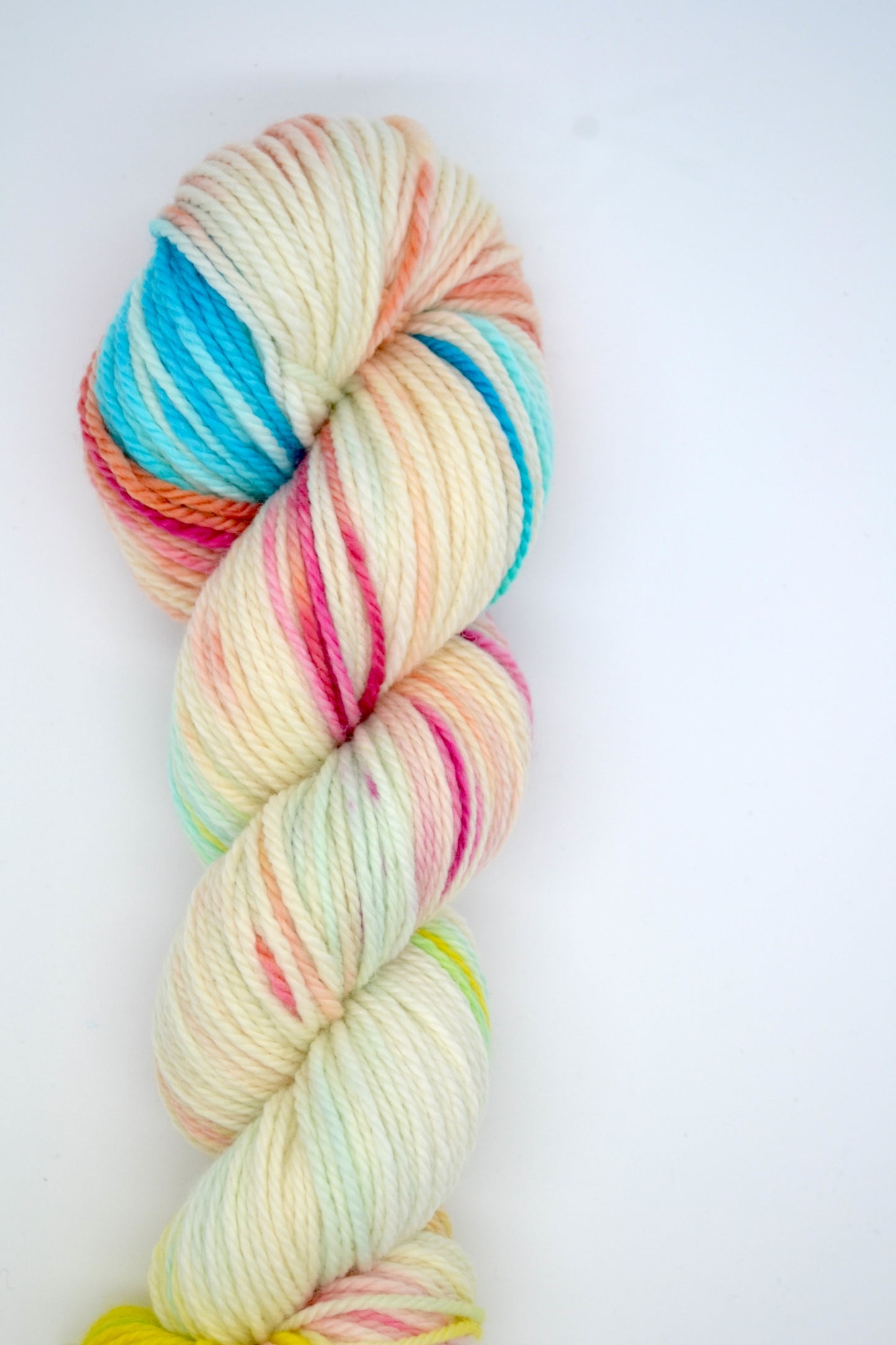 100g Aran Soft Rainbow Hand-dyed Yarn