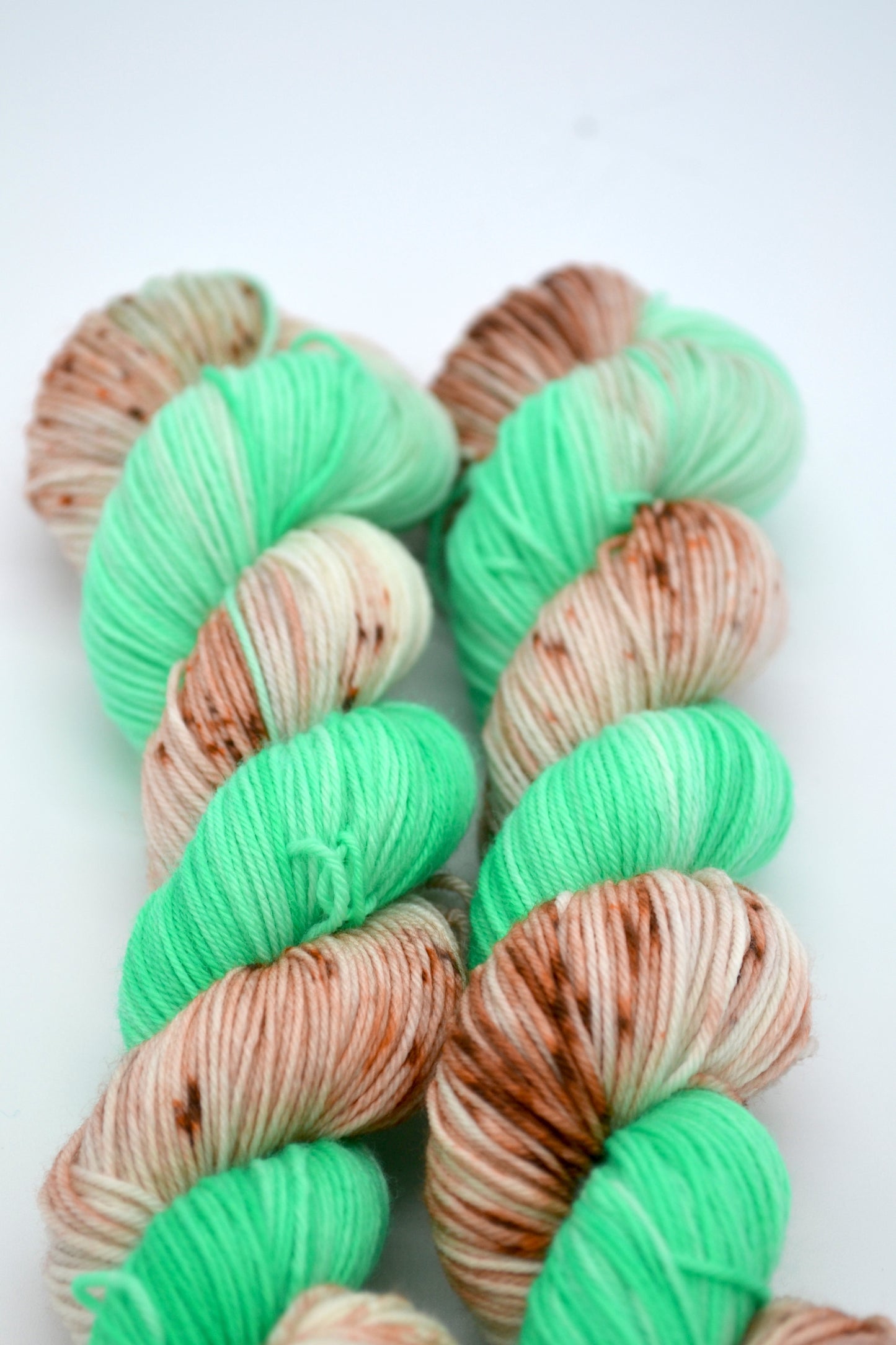 50g Sock Mint Choc Chip Hand-dyed Yarn
