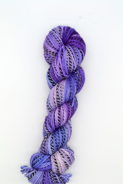 100g DK Zebra Blue Violet Hand-dyed Yarn