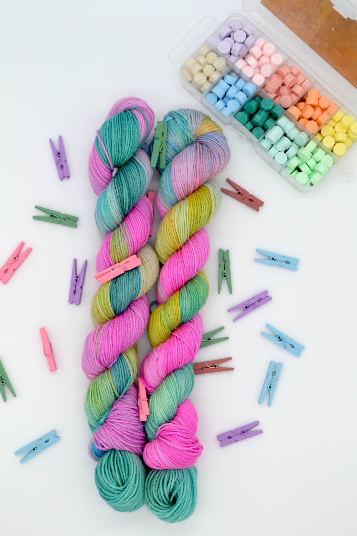50g Sock Shimmer Pink Hand-dyed Yarn