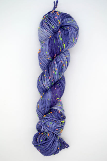 100g DK Neon Neps Deep Violet Hand-dyed Yarn