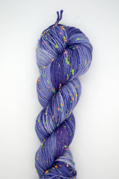 100g DK Neon Neps Deep Violet Hand-dyed Yarn