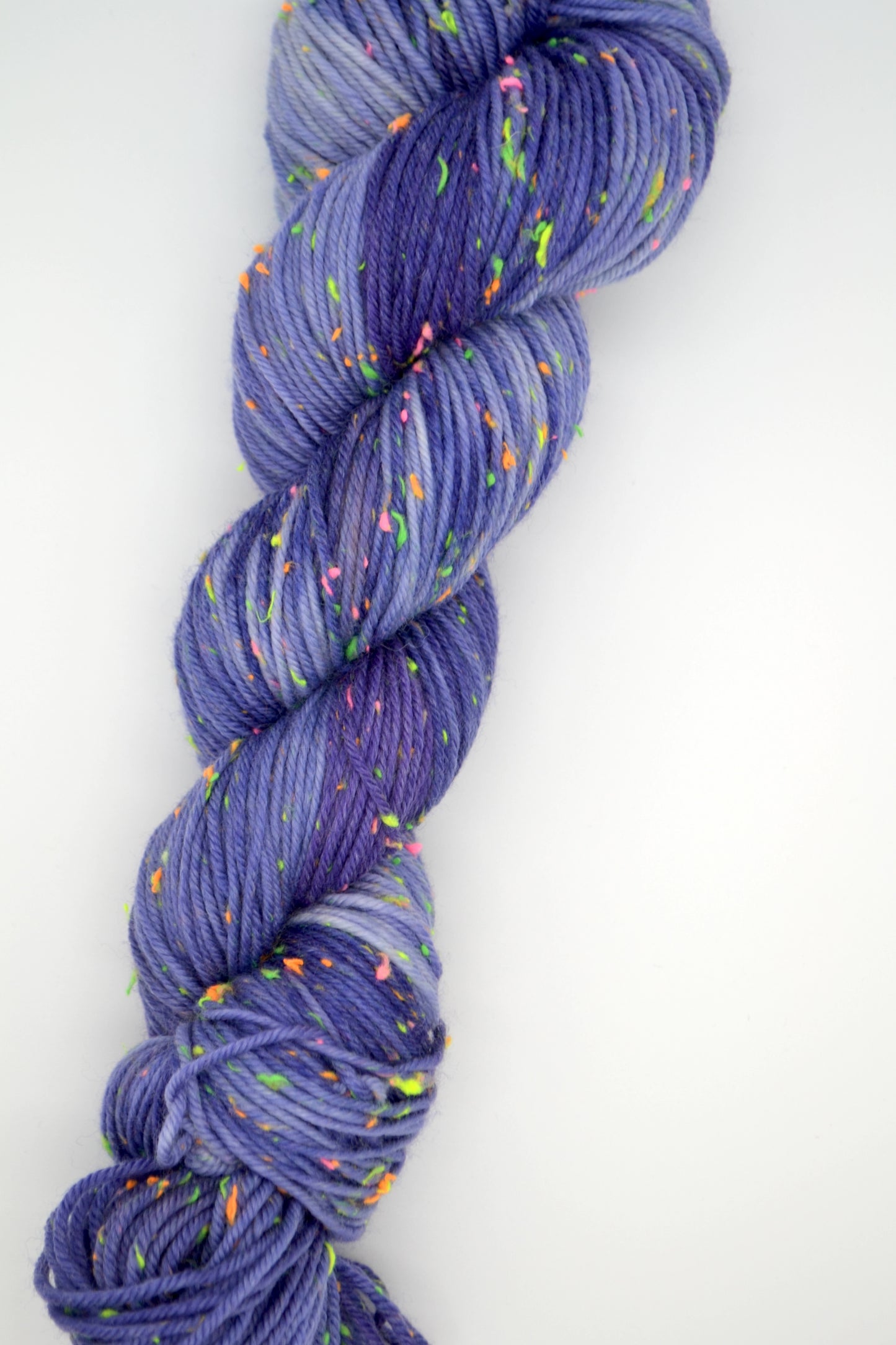 100g DK Neon Neps Deep Violet Hand-dyed Yarn