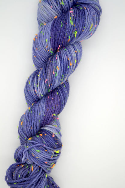 100g DK Neon Neps Deep Violet Hand-dyed Yarn