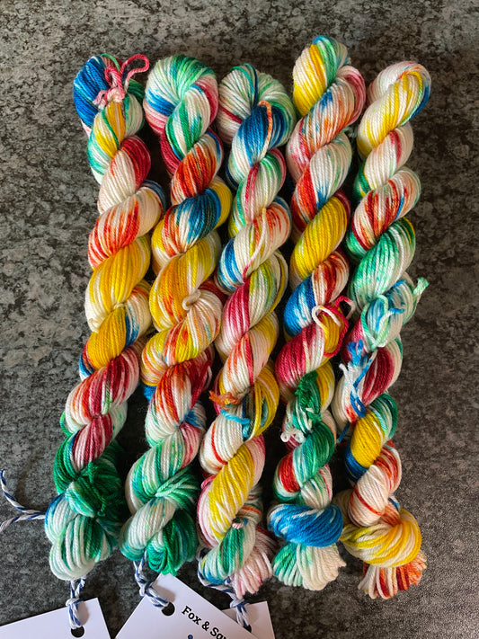 20g Sock Rainbow Sprinkles Mini Skein