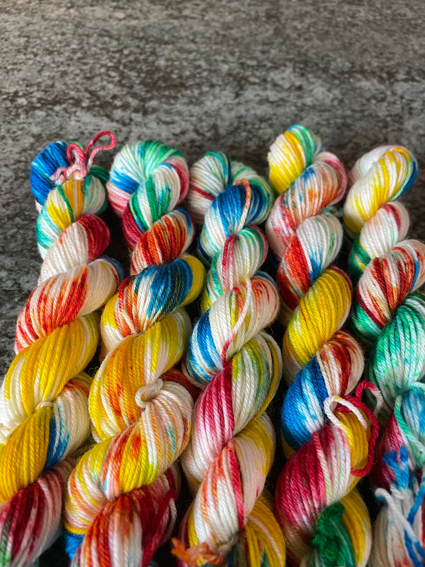 20g Sock Rainbow Sprinkles Mini Skein