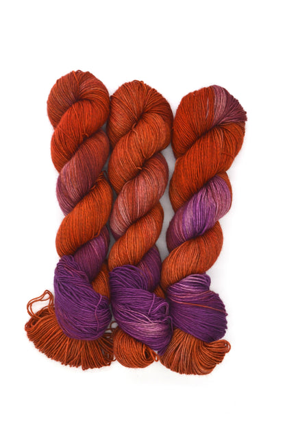 100g Yak Sock Autumn Berries Hand-dyed Yarn
