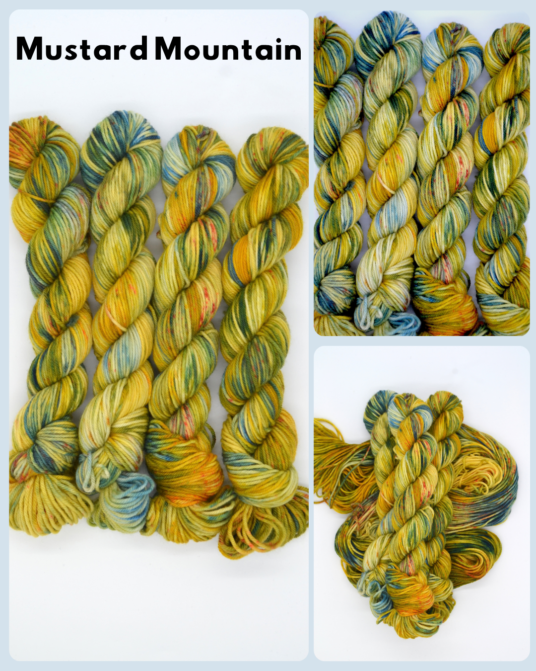 50g DK Mustard Mountain Hand-dyed Yarn