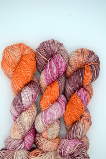 100g DK Apricot Fool Hand-dyed Yarn