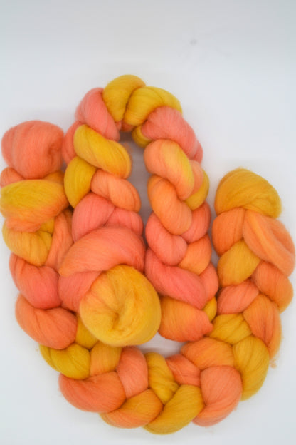 Polwarth - Sunset 100g Hand-dyed Fibre