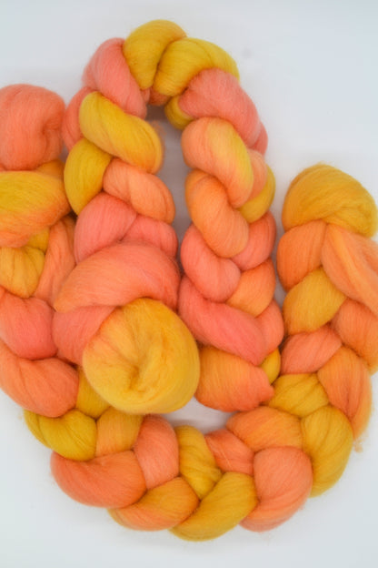 Polwarth - Sunset 100g Hand-dyed Fibre