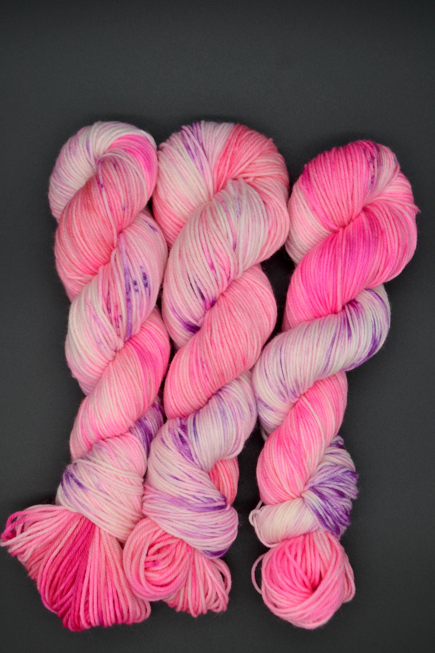 100g DK Popping Pink Hand-dyed Yarn