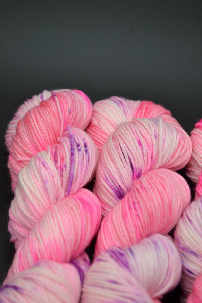 100g DK Popping Pink Hand-dyed Yarn