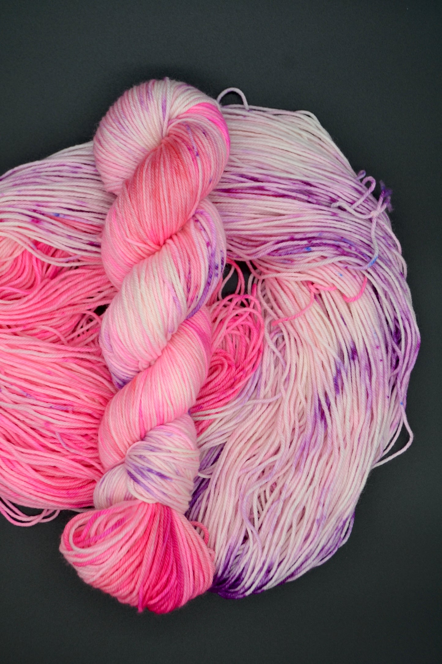 100g DK Popping Pink Hand-dyed Yarn