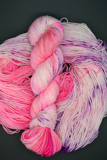 100g DK Popping Pink Hand-dyed Yarn