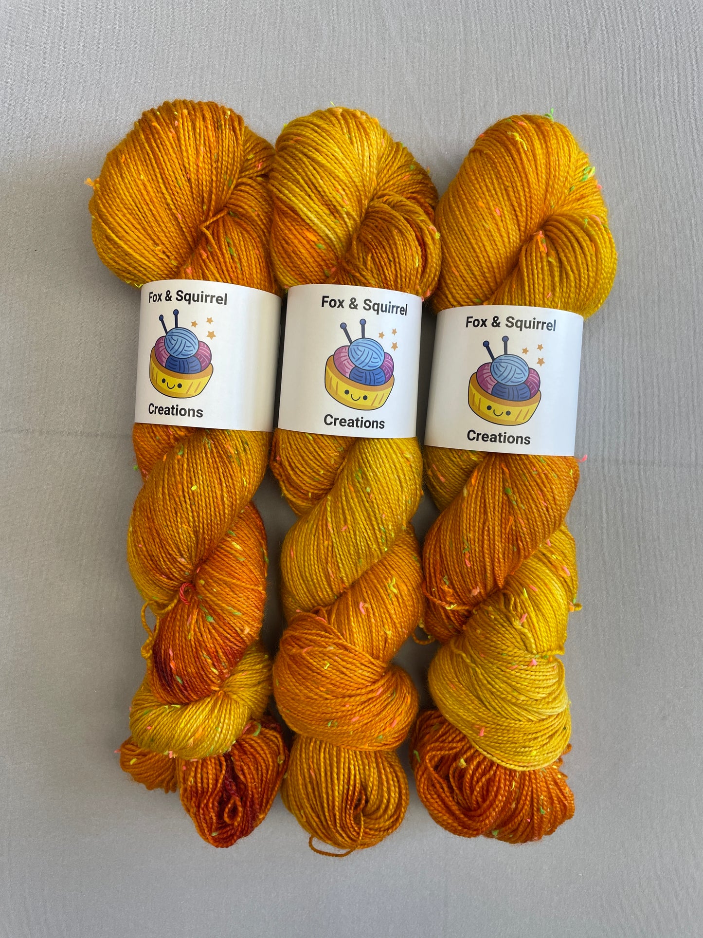 100g DK Neon Neps Summer Sunrise Hand-dyed Yarn