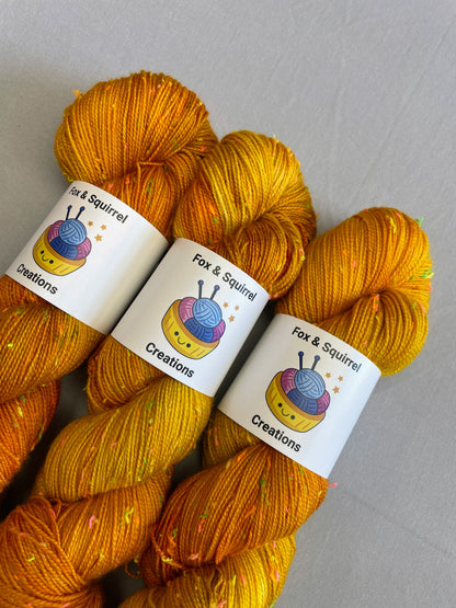 100g DK Neon Neps Summer Sunrise Hand-dyed Yarn