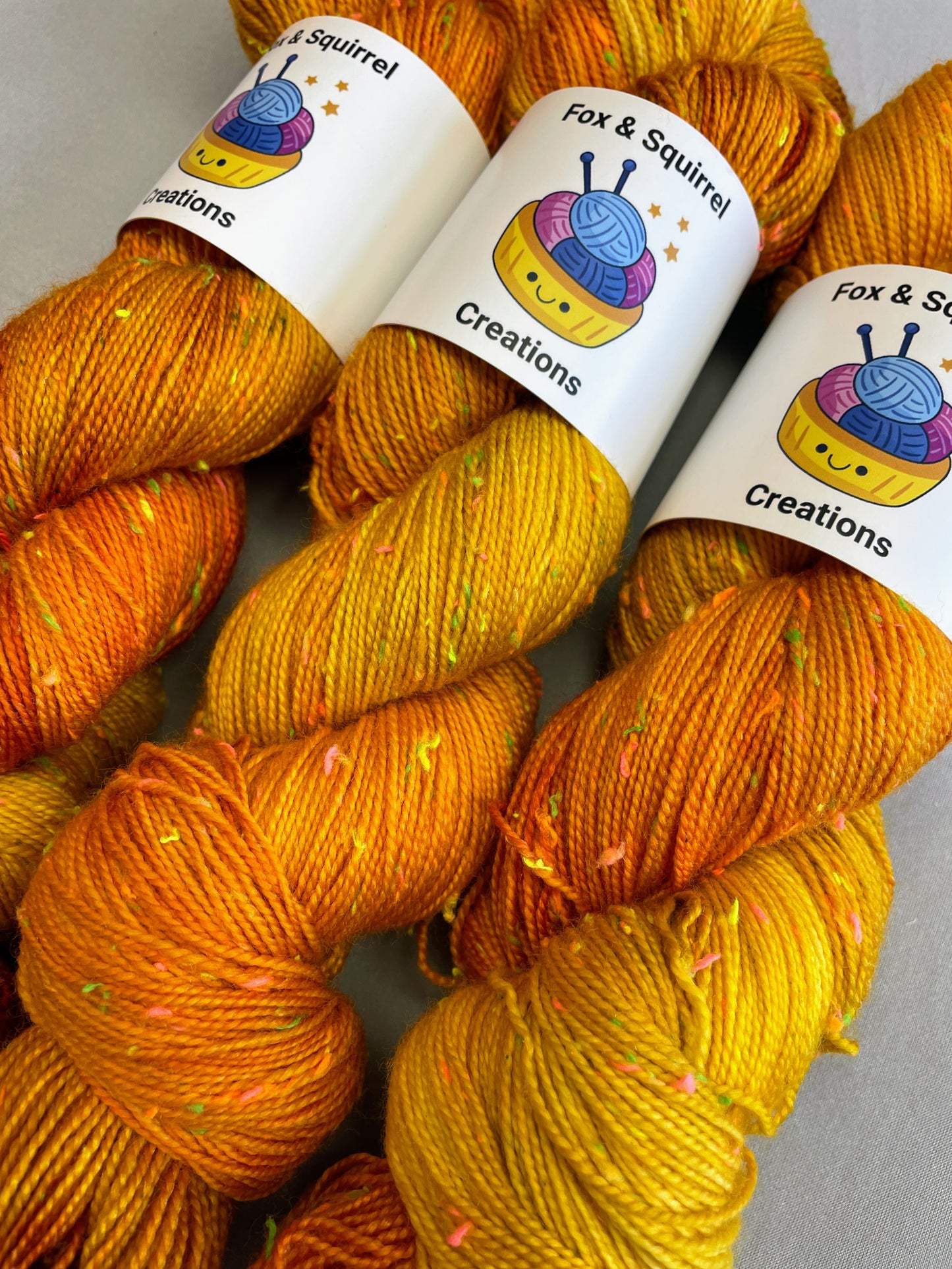100g DK Neon Neps Summer Sunrise Hand-dyed Yarn