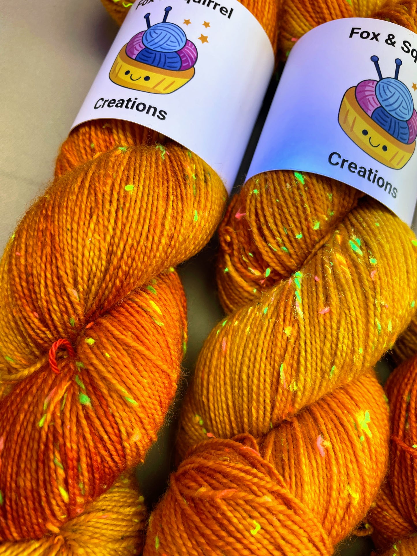 100g DK Neon Neps Summer Sunrise Hand-dyed Yarn