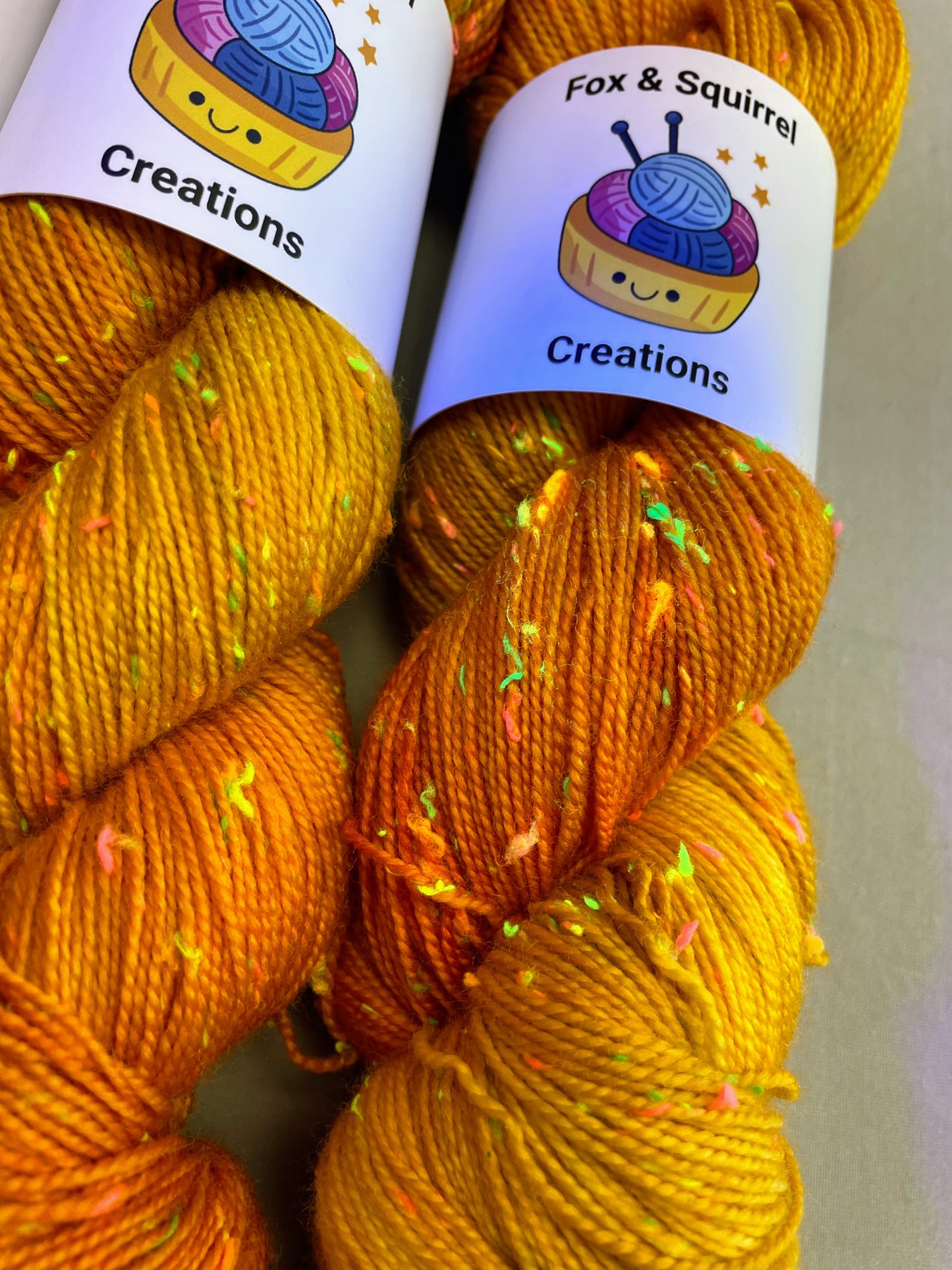 100g DK Neon Neps Summer Sunrise Hand-dyed Yarn