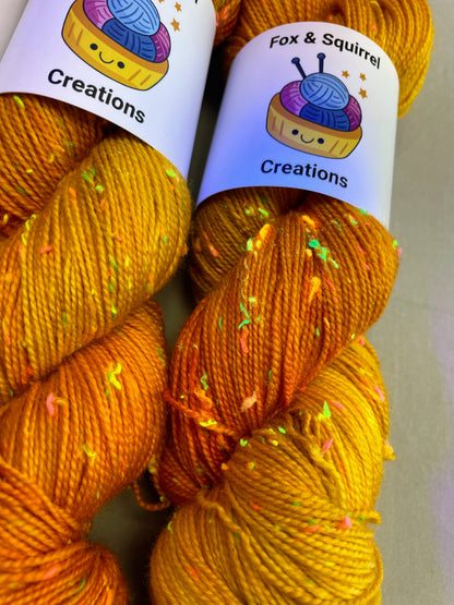 100g DK Neon Neps Summer Sunrise Hand-dyed Yarn