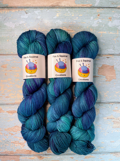 100g Sock Seascape Hand-dyed Yarn